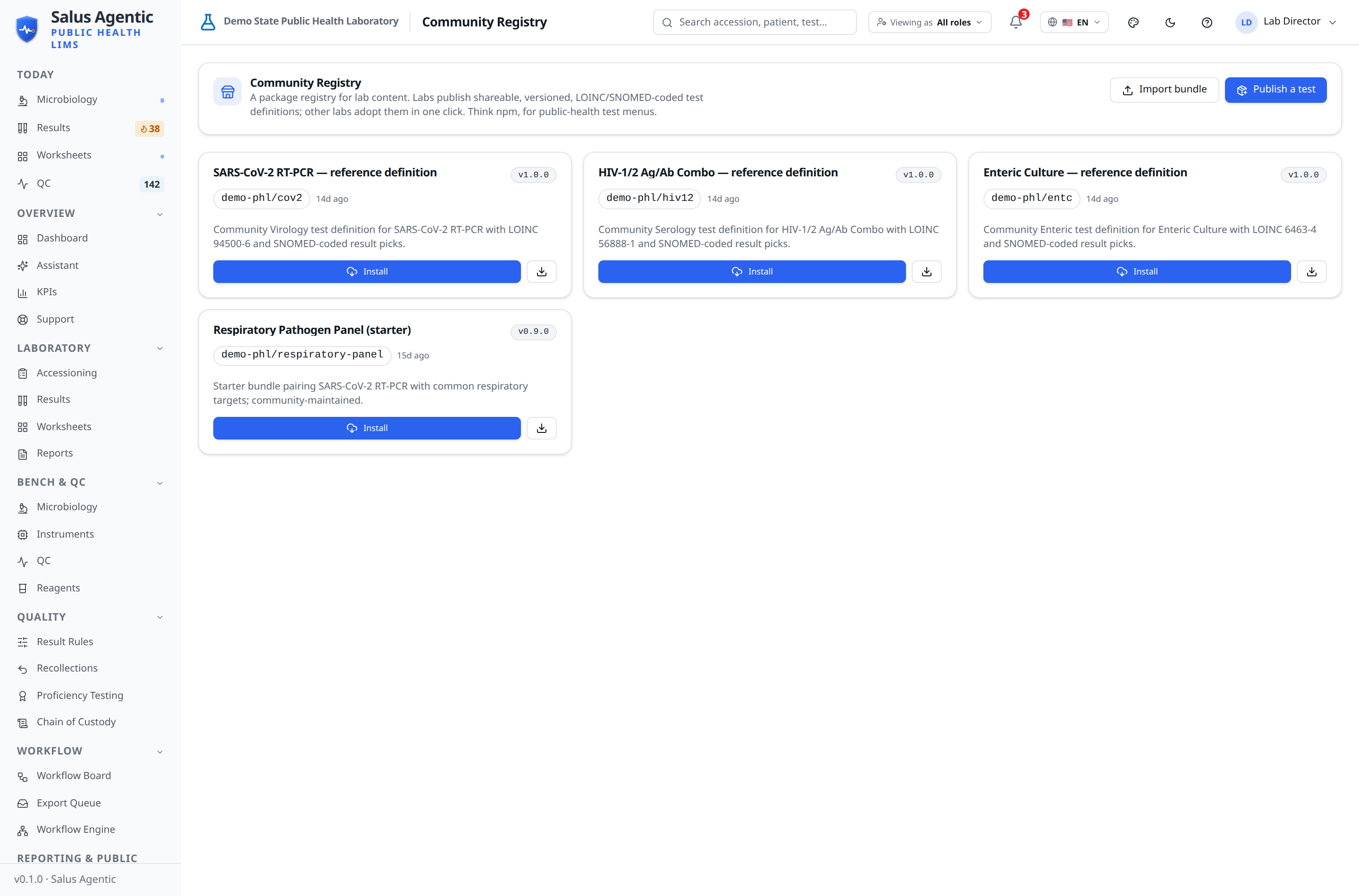 Salus Community Registry